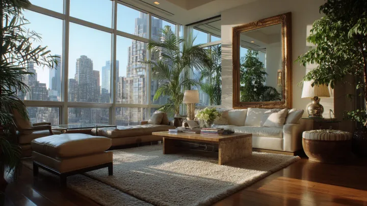 Frameless wall mirror mounting, Manhattan New York