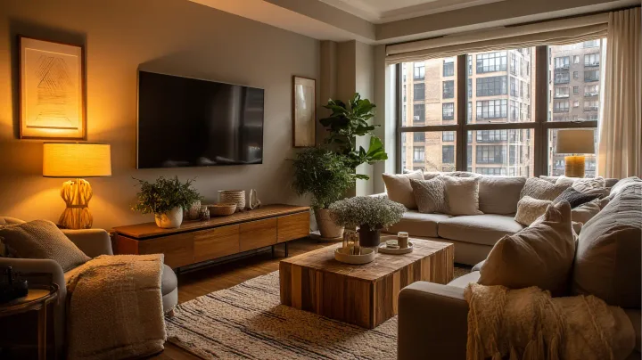 Professional TV mounting service in NYC apartment